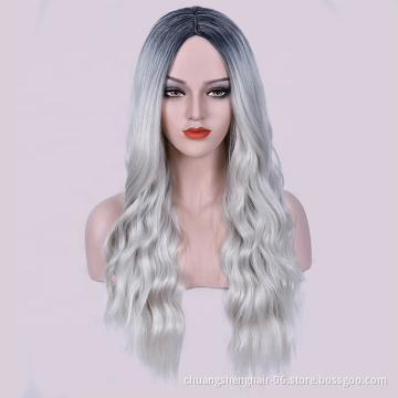 High temperature Synthetic Fiber wig wet and synthetic vendor hair body natural pineapple loose deep wig water body wave wigs